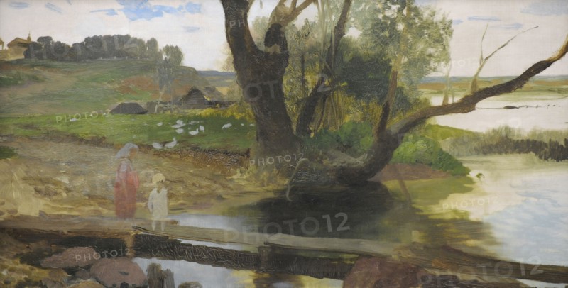 Henryk Siemiradzki, View of the Swislocz River, ca