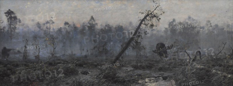 Julian Falat, Elk Hunting, 1894