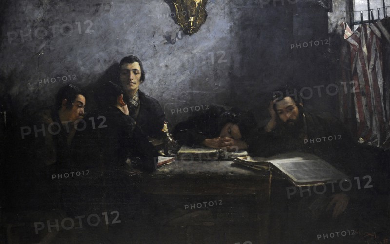Samuel Hirszenberg, School of Talmudists, 1887