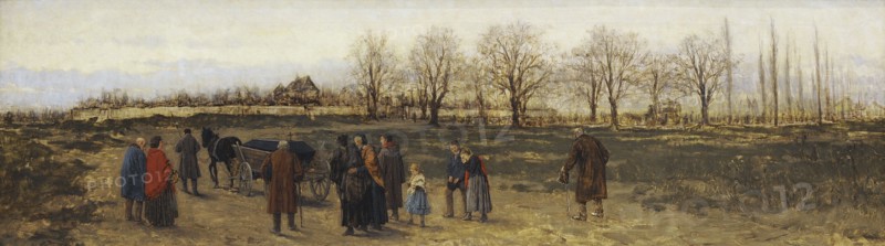 Franciszek Streitt, Burial of a Pauper in Germany, 1880