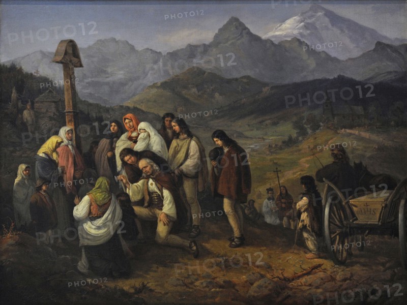 Aleksander Kotsis, Funeral of a Highlinder, 1860