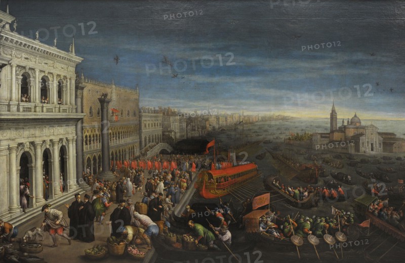 Leandro Bassano, The Riva degli Schiavoni in Venice
