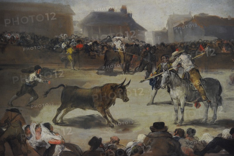 Francisco de Goya y Lucientes, Bulls in a town, 1808-1812