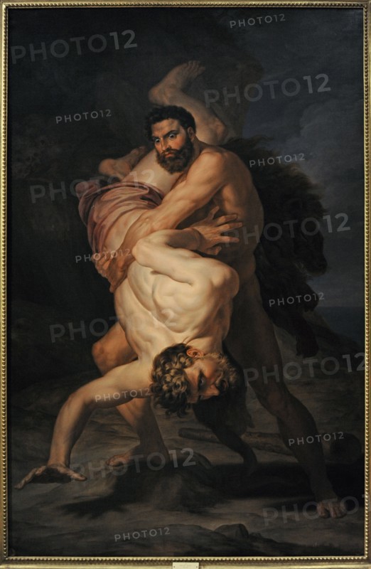 Rafael Tegeo, Heracles and Antaeus, 1835-1836