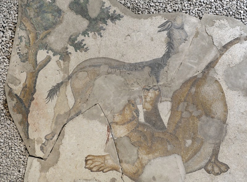 Great Palace of Constantinople, Lion attacking an animal