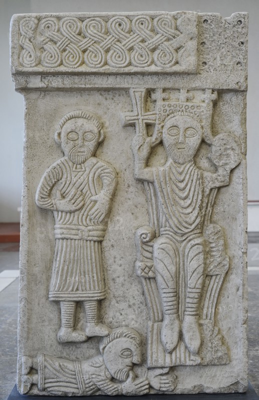 Screen slab with the figure of a Croatian ruler from Split, 11th century