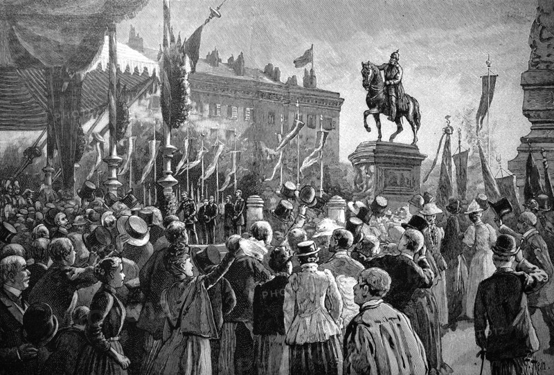 The unveiling of the Kaiser Wilhelm monument in Metz