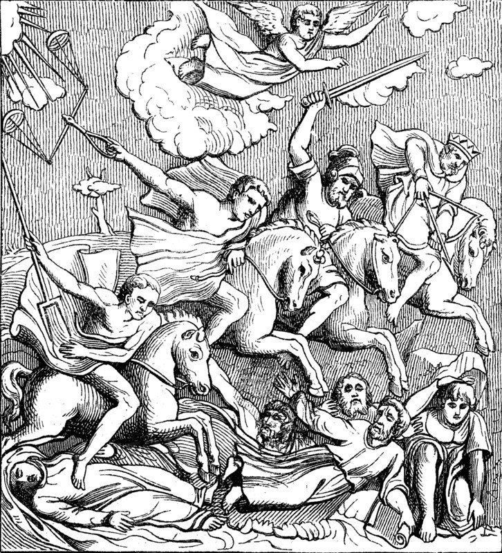 Four Horsemen of the Apocalypse are figures in Christian faith