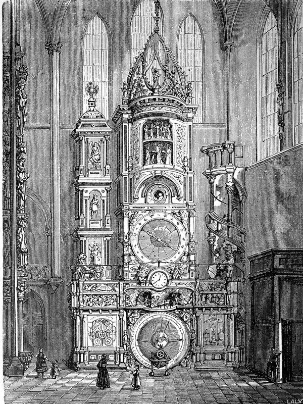 The astronomical clock in the cathedral of Strasbourg