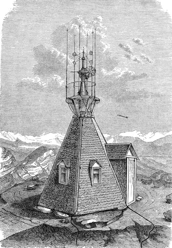 Anemometer of the weather observation station on the Säntis