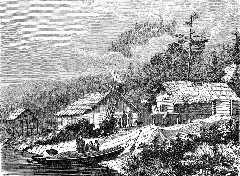 Village of the Mangun in the Amur Mountains