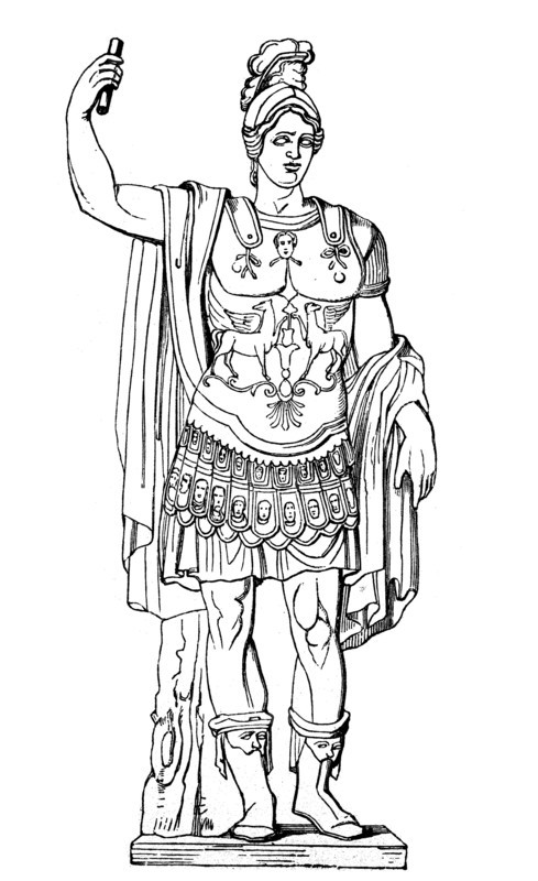 Image column of Alexander the Great in the Capitoline Museum in Rome in 1880  /  Bildsäule von Alexander der Große im Kapitolinischen Museum in Rom im Jahre 1880