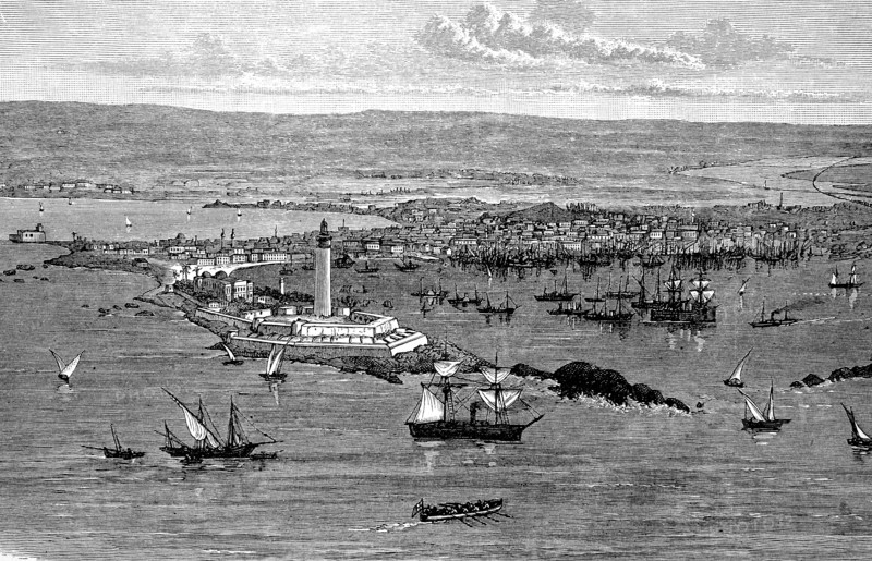 Alexandria in Egypt in 1880  /  Alexandria in Ägypten im Jahre 1880