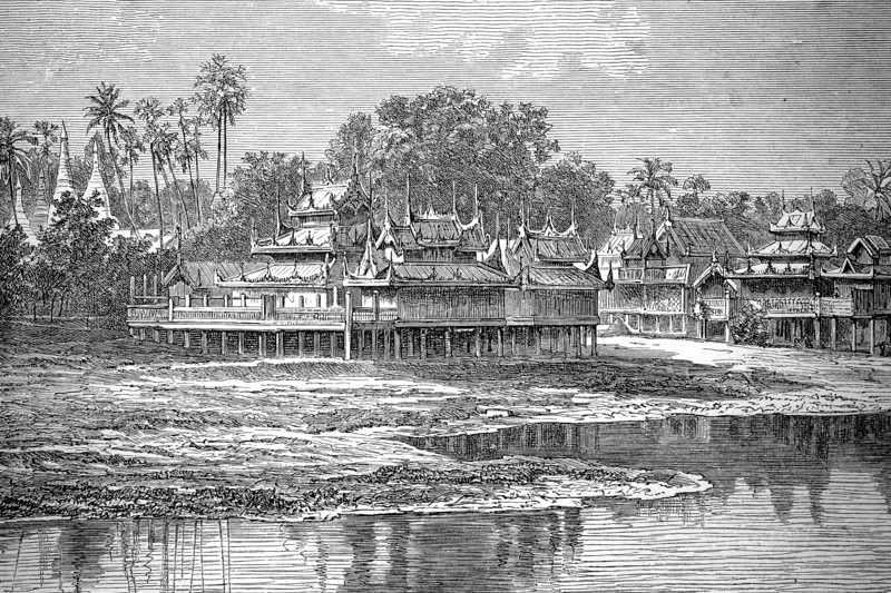 Buddhist pile dwellings in Amarapura