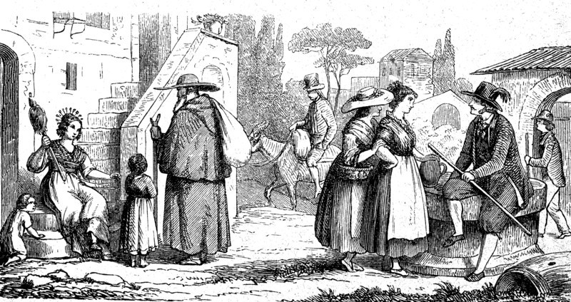 People from Upper Italy in typical clothes
