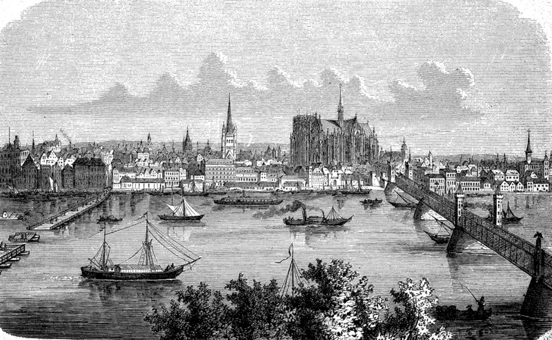 Cologne on the Rhine in 1870
