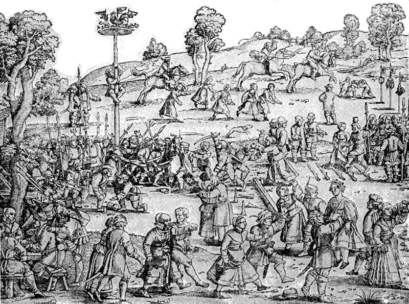 Peasant church fair in 16th century Germany