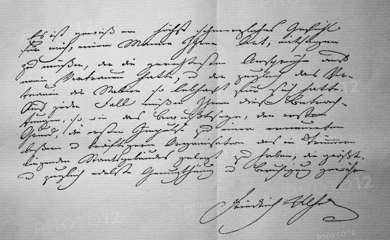Conclusion of the handwritten letter from King Frederick William III to the Minister Freiherr von Stein dated November 24