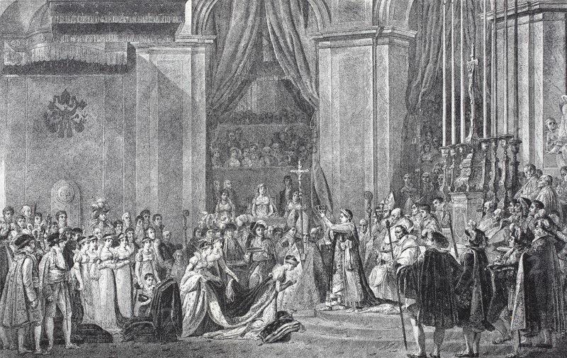 The Coronation of Napoleon and Josephine in Notre Dame in Paris on 2 December 1804 France