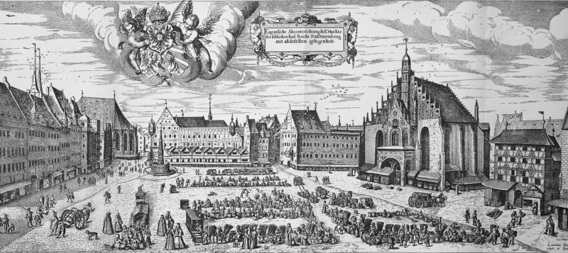 View of the main market in Nuremberg