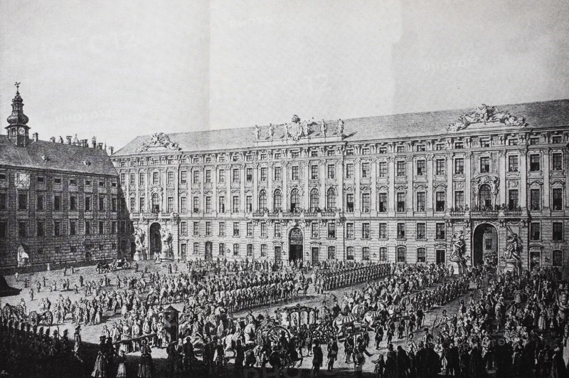 The inner palace court today Franzensplatz