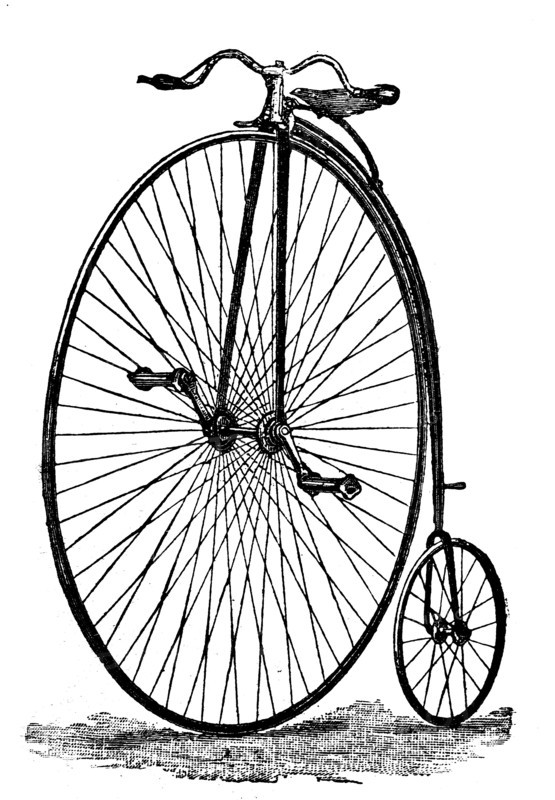 Big wheel around 1867 / Hochrad um 1867