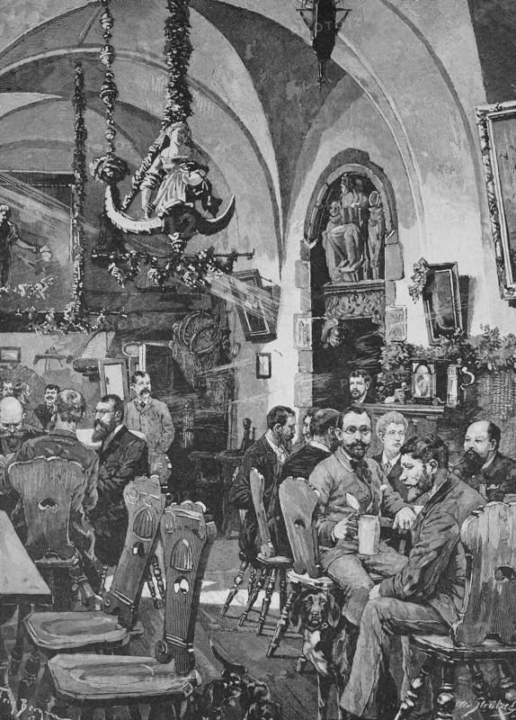 In the drinking hall of the Künstlergesellschaft Allotria