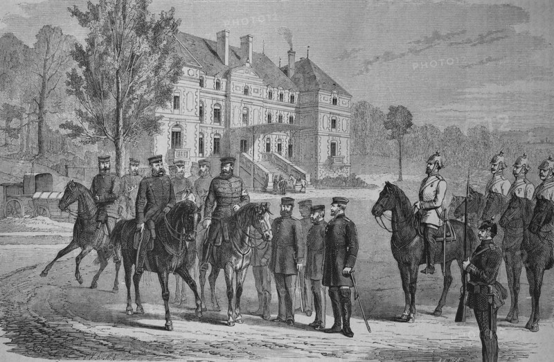 In front of the Headquarters of the Crown Prince of Saxony in Margency