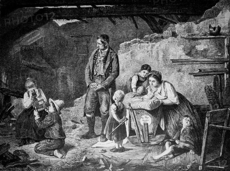 Homeless family found emergency shelter in a barn