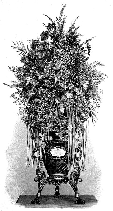 an iron birthday bouquet for Prince Bismarck