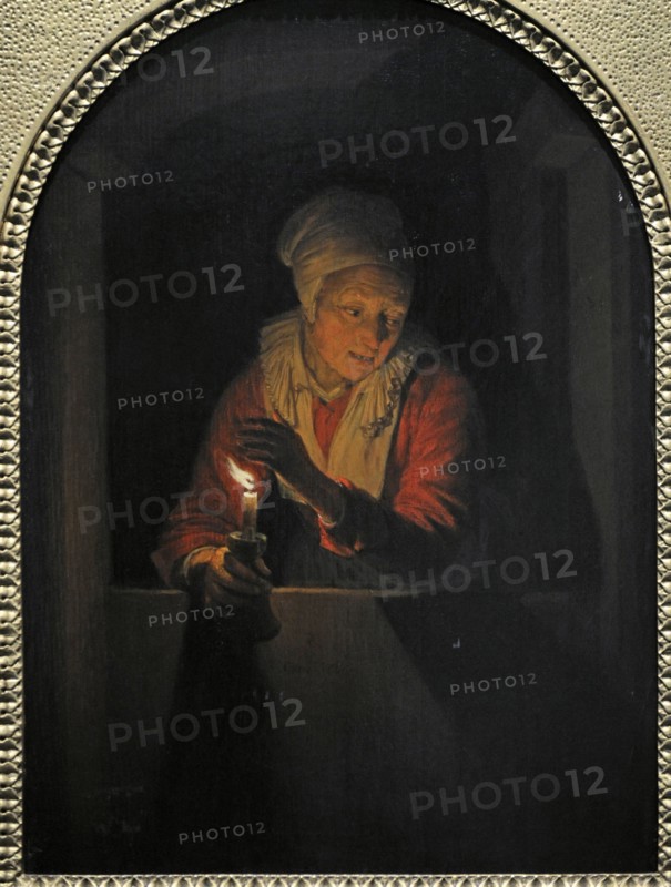 Old Woman with Candle, 1661, by Gerrit Dou