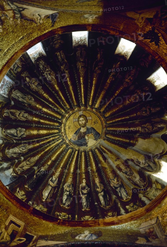 Mosaic depicting Christ Panthocrator and the genealogy of Christ from Adam to Jacob and his twelve sons