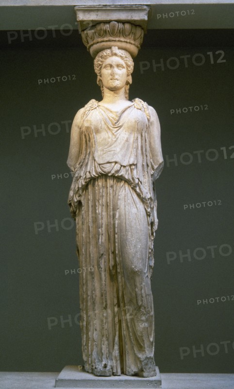 Caryatid. Erechtheion of Acropolis of Athens, Greece. 5th century BC.