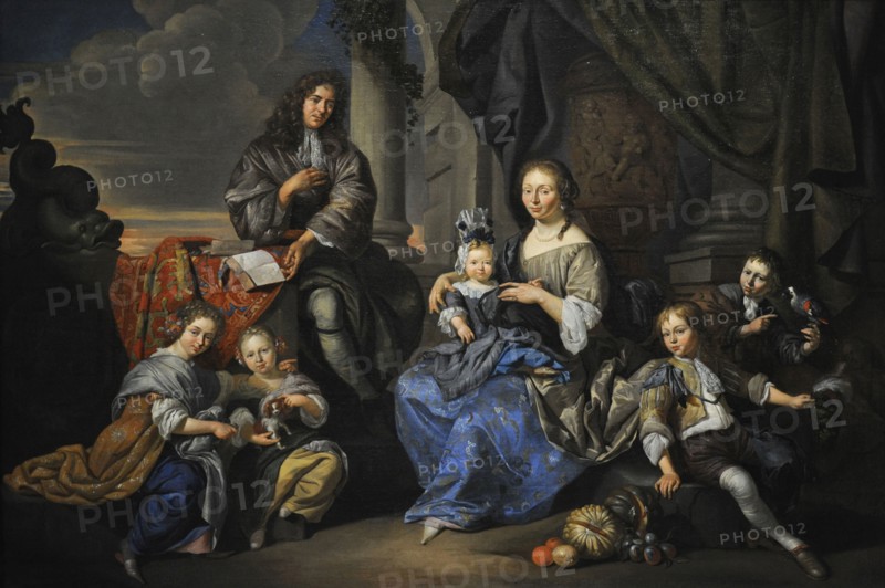 Dirck Toorenvliet with his family, 1687-1694, by Jacob Toorenvliet