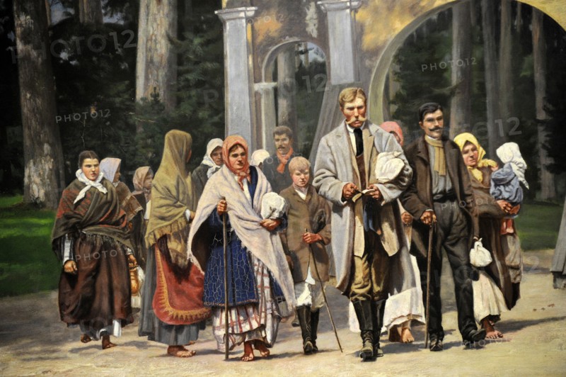 Pilgrims in the Vilnius Calvary, 1894, by Franciszek Jurjewicz