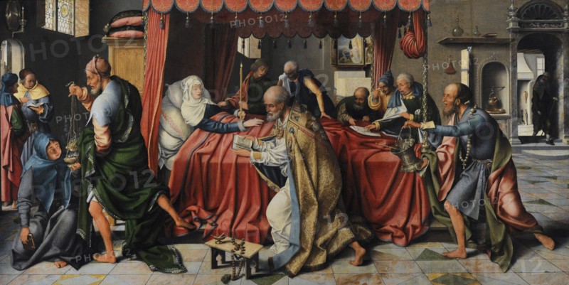 Triptych with the Death of Mary, 1515, by Joos van Cleve