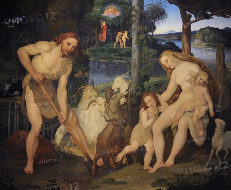 Adam and Eve after the Expulsion from Paradise, 1818, by Johann Anton Ramboux