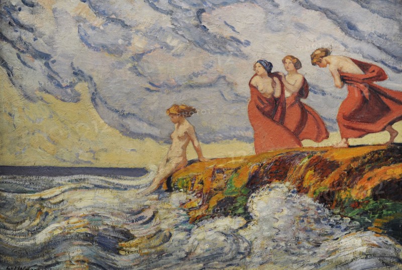 Breaking Waves, 1905, by Ludwig von Hofmann