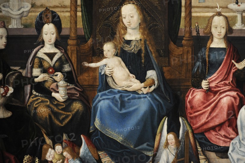 The Virgin Mary with female Saints, by Master of the Legend of Saint Ursula and workshop