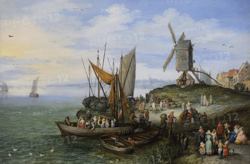 The Mill by the Landing Stage, 1613, by Jan Brueghel the Elder