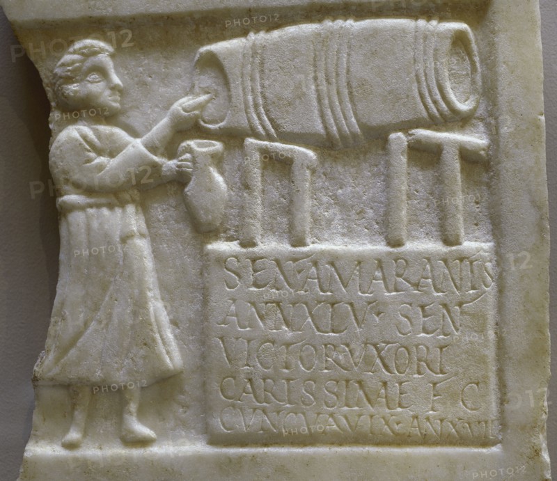 Funerary stele of Sentia Amarantis. Marble