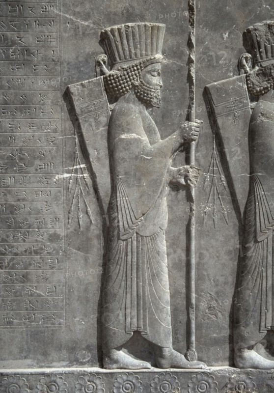Relief of Persian soldier at stairs of Apadana Palace