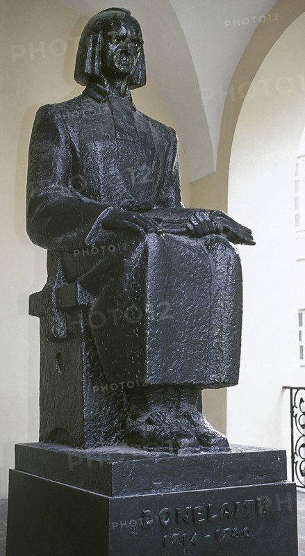 Statue of Prussian Lithuanian writer Kristijonas Donelaitis.