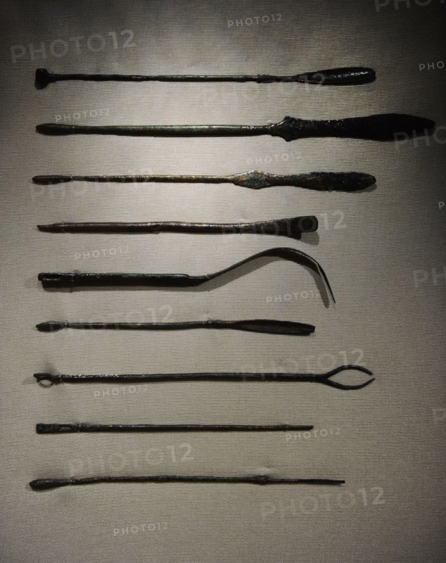 Instruments of a Roman doctor.