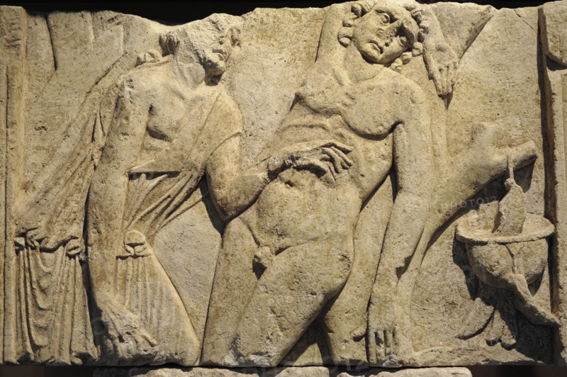 Relief of a Roman tomb.