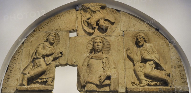Tympanum from church of St. Cecilia.