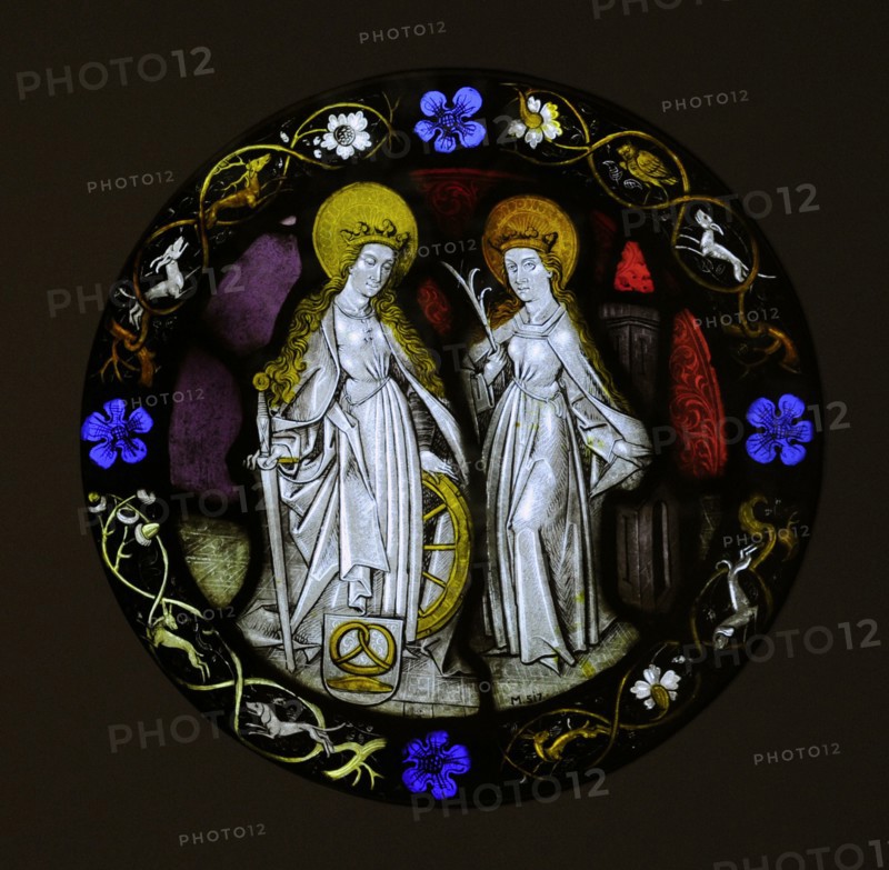 Saint Catherine and Saint Barbara.