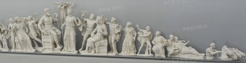 Reconstruction of the East pediment of Parthenon, Acropolis of Athens.
