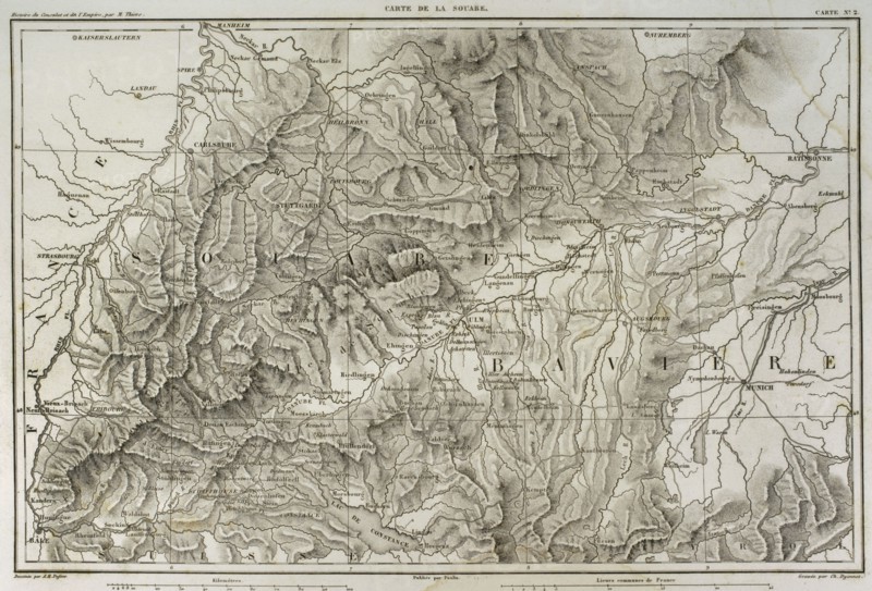 Napoleonic map of Swabia.