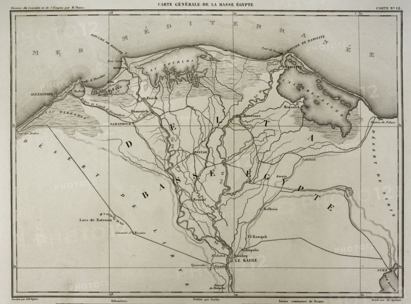Napoleonic map of Lower Egypt.